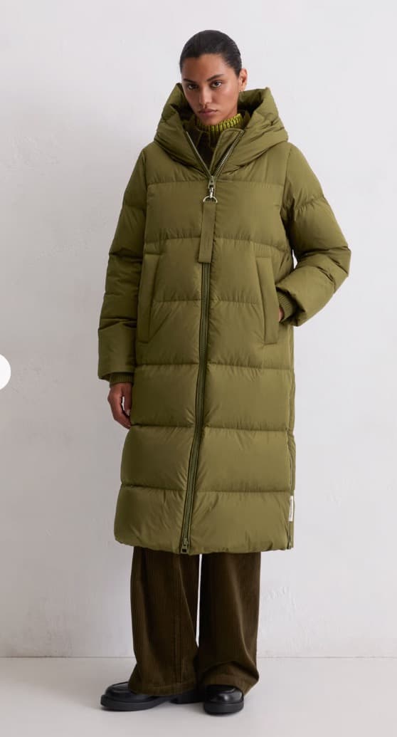 Marc O Polo PUFFER-DAUNEN-KAPUZENMANTEL Grün 36